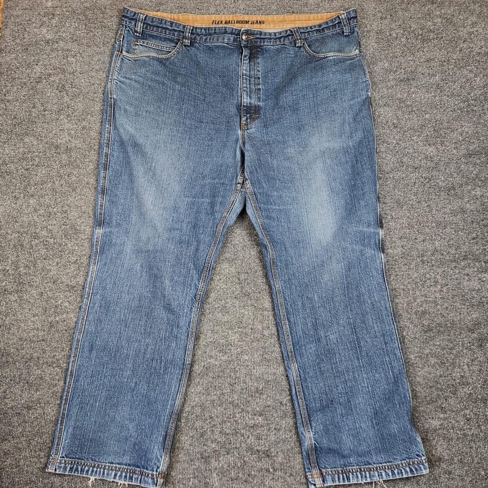 Duluth Trading Flex Ballroom Jeans Men's 48x32(30) Denim Straight Leg Dark Wash - Picture 1 of 12